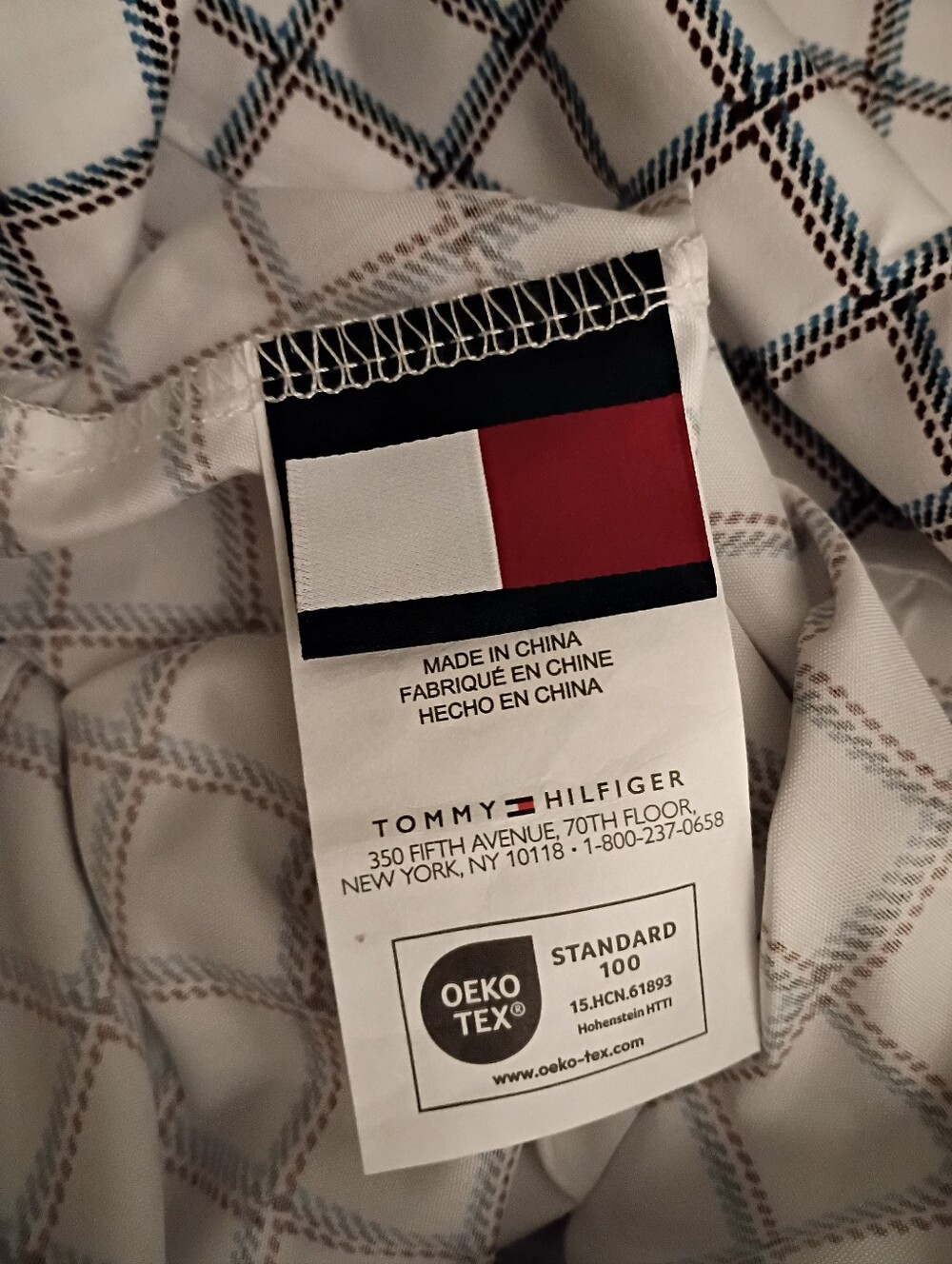 Tommy Hilfiger Red & Navy Tattersall Plaid Full Size Sheet Set NEW - Picture 4 of 4